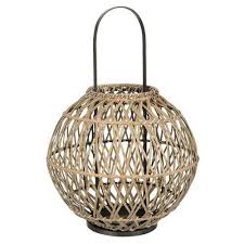 Grand Photophore Boule En Rotin Naturel Lanterne Bois Idee Deco Tendance Deco Bougie