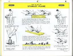 stanley handplane instructions circa 1968 used