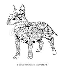 Dog coloring book, coloring books, coloring book, dog coloring sheets, coloring books for adults, coloring books online, adult. Bullterrier Dog Coloring Book Vector Illustration Anti Stress Coloring Book For Adult Tattoo Stencil Black And White Lines Canstock