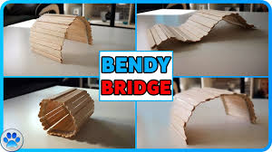 Here is a hamster tunnel. Diy Hamster Toys Diy Lollipop Popsicle Stick Bendy Bridge Youtube