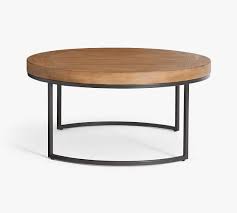 Round coffee tables,2 round nesting table set circle coffee table with storage open shelf for living room modern minimalist style furniture side end table of stable(black & white). Malcolm Round Nesting Coffee Tables Pottery Barn