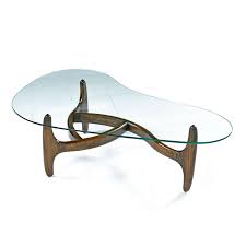 The table top is made from moso bamboo with a vertical grain core and horizontal grain on the faces. Solid Oak Base Amorphic Kidney Bean Adrian Pearsall Coffee Table With New Glass At 1stdibs