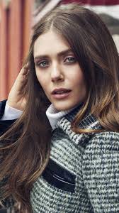 Brunette, beautiful eyes, Elizabeth Olsen, 720x1280 wallpaper