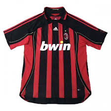 06 07 Ac Milan Retro Home Red Black Soccer Jersey Shirt Cheap Soccer Jerseys Shop Soccer Jersey Ac Milan Wholesale Shirts