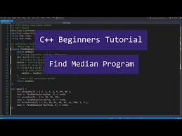 How To Code A Find The Median Program In C Code Linked In The Description Youtube