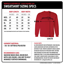 Size Chart Master Template 2500px Ironville Clothing Co