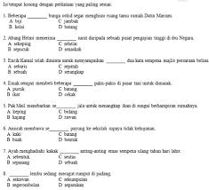 Mak leha memetik se_ pucuk ubi dan beberapa _ cili padi di kebunnya. Latihan Penjodoh Bilangan