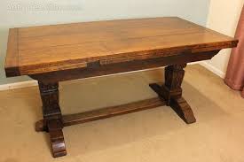 Antique Oak Refectory Draw Leaf Farmhouse Table Farmhouse Table Dining Table In Kitchen Amish Furniture