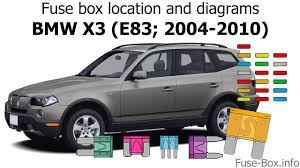 I bought a 2003 discovery a few weeks ago and we have been having trouble with the battery draining ever since. Fuse Box Location And Diagrams Bmw X3 E83 2004 2010 Youtube