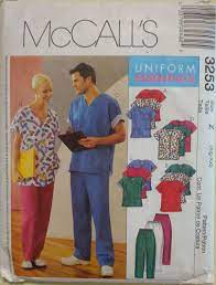 Mccall 39 S Pattern 3253 Men 39 S Women 39 S Scrubs Top Pants 4 Styles Size Xl Xxl Scrubs Pattern Pants Pattern Mccalls Sewing Patterns