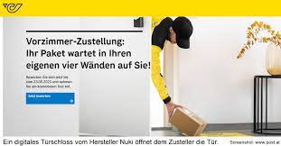 Das porto bezahle ich natürlich! Osterreich Post Liefert Direkt In Die Wohnung Dank Digitalem Turschloss