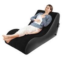 Amazon.com: PERFERATE Chaise Lounger Inflatable Sofa Bed S ...