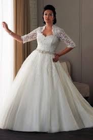 Plus Size Wedding Dresses With Sleeves Gaun Pengantin Pengantin Gaun