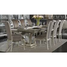 Pearl caviar + wish list where to buy. Aico Hollywood Swank 9 Pc Rectangular Dining Table Set In Pearl Caviar By Dining Rooms Outlet