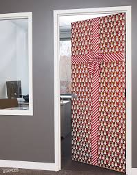 Office Holiday Diy Giftwrapped Door Staples Diy Christmas Door Holiday Door Decorations Office Christmas Decorations