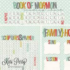 printable lds charts book of mormon reading chart fhe