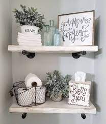 Adorable 20 Modern Bathroom Floating Shelves Design Ideas For You Modernbathroomdiy Small Bathroom Decor Home Decor Modern Bathroom
