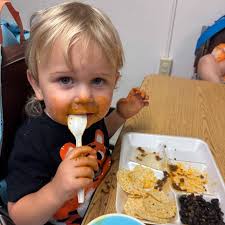 Lunchtime is learning time! Shane isn't just filling his tummy, he is  building confidence by exploring new tastes and textures, and strengthening  fine motor skills as he masters feeding himself with his