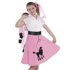 Amscan Fabulous 50s Costume Party Poodle Skirt Child Standard Pink Fabric 14 X 21 34 1piece Costume Poodle Skirt Costume Poodle Skirt Dress Up Costumes