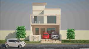 This Is A Standard 5 Marla House Front Design With The Complete Layout Plan As It Has 3 Bedrooms With Duplex House Design Family House Plans Small House Design