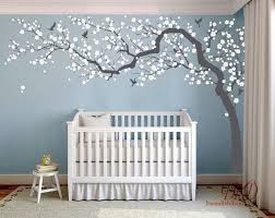 Wall Decal Charming Pink Blossom Tree Cherry Blossom Tree Decal For Nursery Decoration Large Tree Wall Decal Mural Dk251 In 2020 Pink Blossom Tree Nursery Mural Nursery Wall Decals