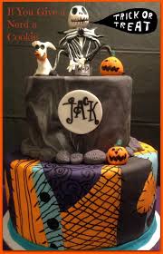 My boyfriend and his friends all really like tim burton and the nightmare before christmas movie. Jack Skellington Cake Cookie Connection