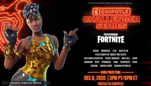 You can also check out the event details here: Fortnite Chipotle Challenger Series Live Stream Schedule Format And Prize Pool