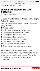 Copycat Seven Seas Creamy Italian Dressing Creamy Italian Salad Dressing Recipe Italian Dressing Recipes Pasta Salad Dressing