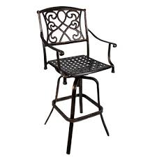 This outdoor patio counter height bar stool includes sesame polyester. Modern Home Wilshire Rotating Cast Aluminum Outdoor Chair Bar Stool With Cushion Buy Online In Andorra At Andorra Desertcart Com Productid 101235115