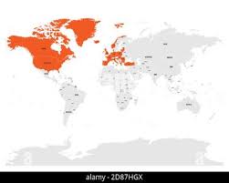 La alianza atlántica está formada por 30 países. Organizacion Del Tratado Del Atlantico Norte Otan Mapa De Silueta De Los Paises Miembros Imagen Vector De Stock Alamy