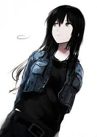 It looks black to me. Long Black Hair Anime Girl Posted By Zoey Anderson