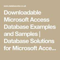 Downloadable Microsoft Access Database Examples And Samples Database Solutions For Microsoft Access Databasedev Co Uk Access Database Microsoft Database
