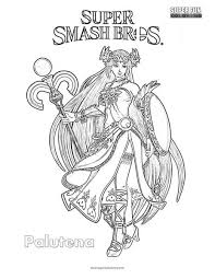 Touch device users, explore by touch or with swipe gestures. Palutena Super Smash Brothers Coloring Page Super Fun Coloring
