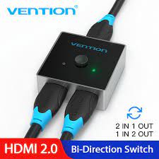 Buy hdmi splitter 1 in 2 out and get the best deals at the lowest prices on ebay! Vention Hdmi Splitter Switch Hdmi 2 0 4k Bi Direction 1x2 2x1 Adapter For Ps3 4 Tv Box Dvd Buy From 14 On Joom E Commerce Platform