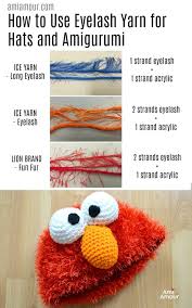 Maybe you would like to learn more about one of these? Elmo Hat Crochet Pattern Plus Eyelash Yarn Guide Ami Amour