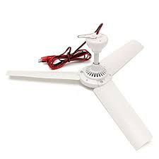 It comes with a small hook that you hang it on and the power cord is over 8 feet long, so you have a lot of versatility in where you place the solar panel. Auxllent Solar Fan Energy Saving Portable 12v Ceiling Fan Electric Anti Mosquito Mute Mini Ceiling Fan Wantitall