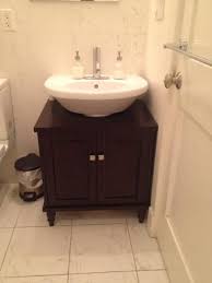 Sinkwrap 25 In W X 20 In D Vanity Cabinet Only For Pedestal Sinks In Espresso Lpv 25rp Rles The H Pedestal Sink Pedestal Sink Storage Bathroom Sink Storage