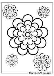 Flower coloring pages for adults simple. Simple Flower Coloring Pages Updated 2021