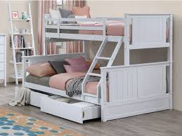 The drawers use ball bearing guides for fluid movement when opened and closed. Myer White Triple Bunk Bed With Storage On Sale