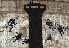 Israeli artillery in action as the escalation continues between the israeli army and hamas at the gaza border. Banksy Sneaks Into Gaza To Create Controversial Street Art Bored Panda