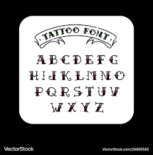 Old School Tattoo Font – Royalty-Free Vector | VectorStock