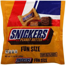 snickers real peanut er fun size