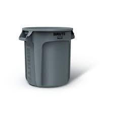Brute 10 Gal Round Trash Can With Lid