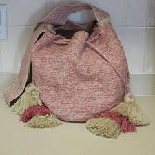 Wayuu Mochila Bag Hand Woven Colombian Pink Bag