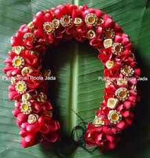 Nowadays hair stylish remains here and share some nice wedding garland flower hair. Red Rose Petals Veni Flowers In Hair Wedding Flower Jewelry Wedding Hair Accessories
