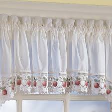 apple orchard sheer kitchen tier window