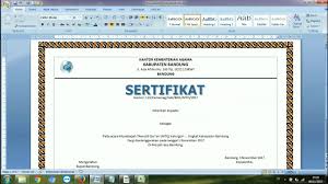 Apr 16, 2021 · format sertifikat, redaksi dan substansi yang tertuang dalam blangko sertifikat kompetensi atau sertifikat ukk smk dapat disesuaikan berdasarkan masukan dari industri pasangan. Cara Membuat Sertifikat Atau Piagam Dengan Mail Merge Youtube