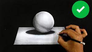One of the rectangles should be above and slightly to the side of the other one. How To Draw A 3d Ball Circle With The Shadow Step By Step Easy 3d Drawing Easy Art Youtube