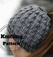 Claire bun beanie | free crochet messy bun beanie pattern. Finding Your Winter Fashion Best Knitted Messy Bun Hat Patterns