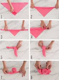 Rose Napkin Fold Stoffservietten Falten Servietten Falten Anleitung Servietten Falten Rose